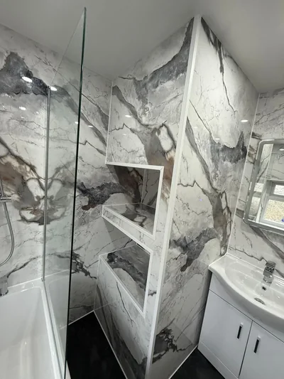 Completed PrimeBath bathroom renovation, project photograph 67