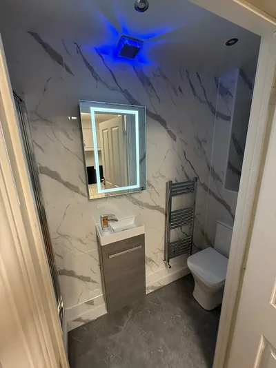 Completed PrimeBath bathroom renovation, project photograph 65